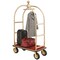 Global Industrial Gold Stainless Steel Bellman Cart Curved Uprights 8 Pneu. Casters, 41-1/4L x 24W x 75H 985119GD - alternate 3
